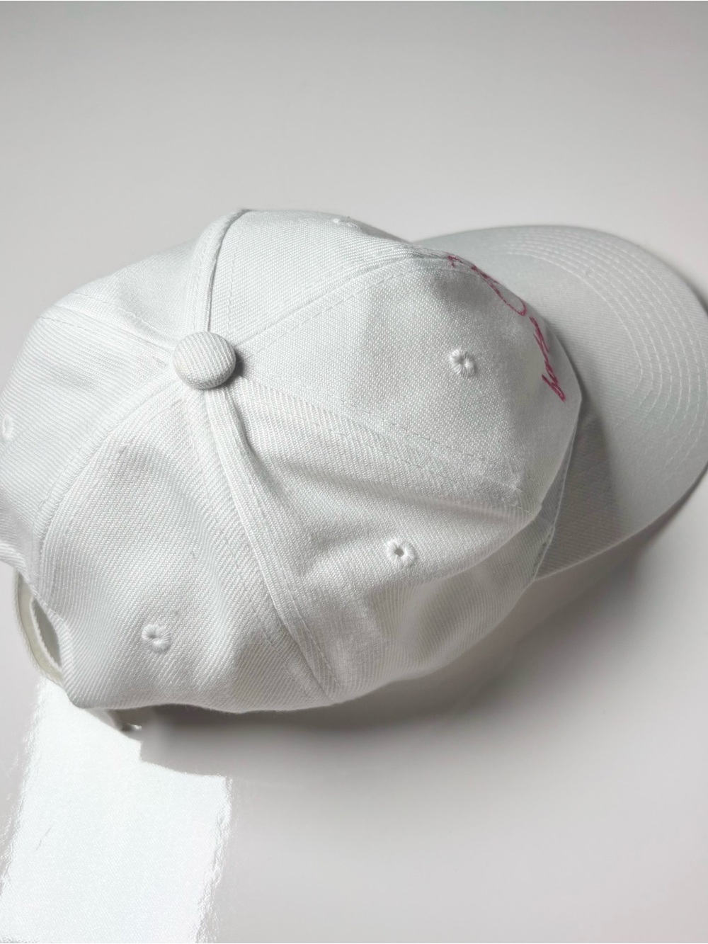 Y2K Baby Phat Baseball Cap Hat White Pink Embroidered Cat Logo Adjustable - Picture 5 of 8